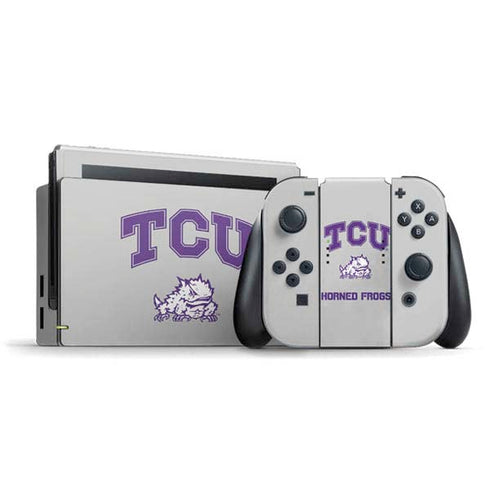 Texas Christian University Horned Frogs Logo Print Nintendo Switch Bundle Skin