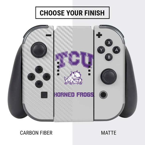 Texas Christian University Horned Frogs Logo Print Nintendo Switch Bundle Skin