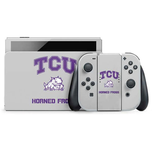 Texas Christian University Horned Frogs Logo Print Nintendo Switch OLED (2021) Skin