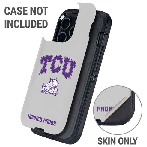 Texas Christian University Horned Frogs Logo Print Otterbox Defender iPhone Skin