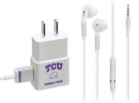 Texas Christian University Horned Frogs Logo Print Phone Charger Skin