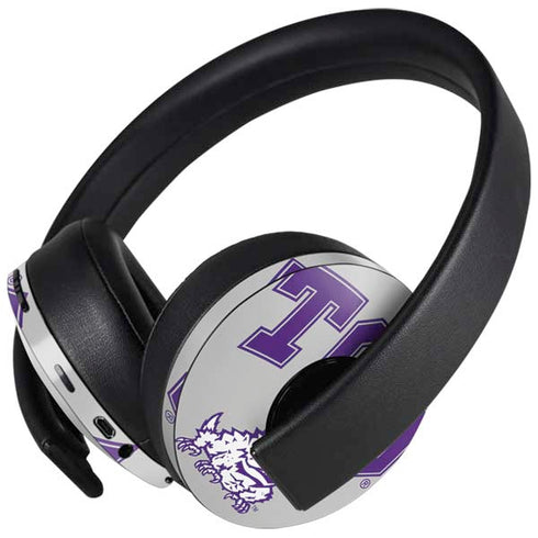 Texas Christian University Horned Frogs Logo Print PlayStation 4 Gold Wireless Headset Skin