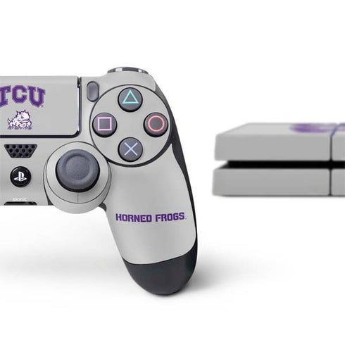 Texas Christian University Horned Frogs Logo Print PS4 Console and Controller Bundle Skin