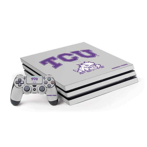 Texas Christian University Horned Frogs Logo Print PS4 Pro Bundle Skin