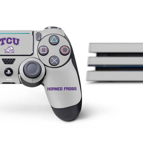 Texas Christian University Horned Frogs Logo Print PS4 Pro Bundle Skin