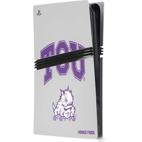 Texas Christian University Horned Frogs Logo Print PS5 Pro Console Skin