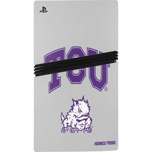 Texas Christian University Horned Frogs Logo Print PS5 Pro Console Skin