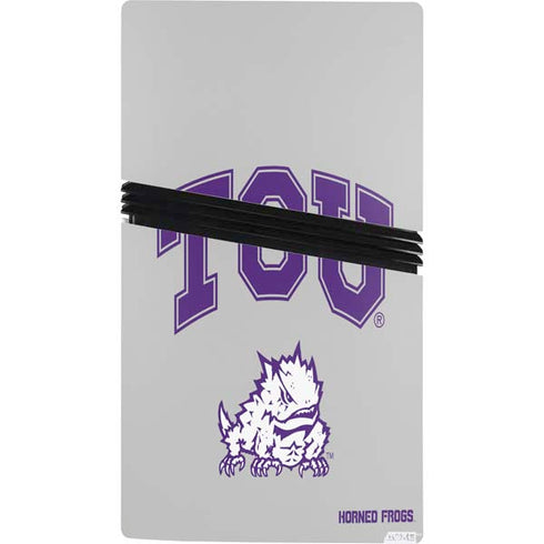 Texas Christian University Horned Frogs Logo Print PS5 Pro Console Skin