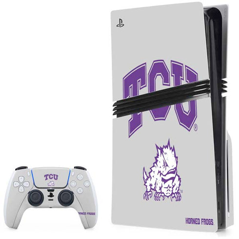Texas Christian University Horned Frogs Logo Print PlayStation PS5 Skins