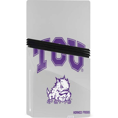 Texas Christian University Horned Frogs Logo Print PS5 Pro Disk Bundle Skin