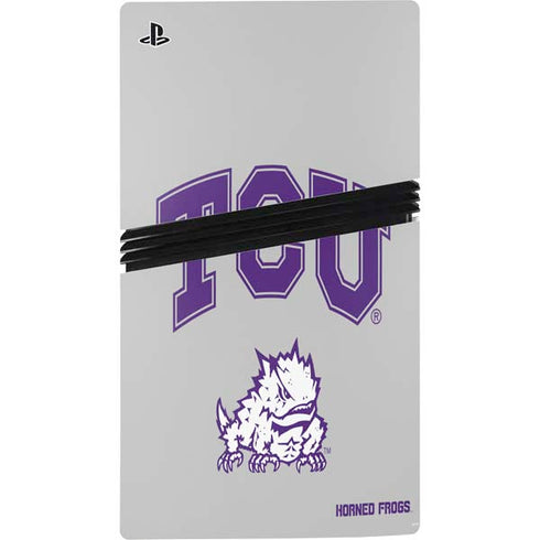 Texas Christian University Horned Frogs Logo Print PS5 Pro Disk Console Skin