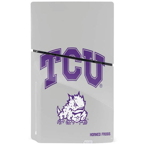 Texas Christian University Horned Frogs Logo Print PS5 Slim Disk Console Skin