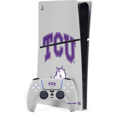 Texas Christian University Horned Frogs Logo Print PlayStation PS5 Skins