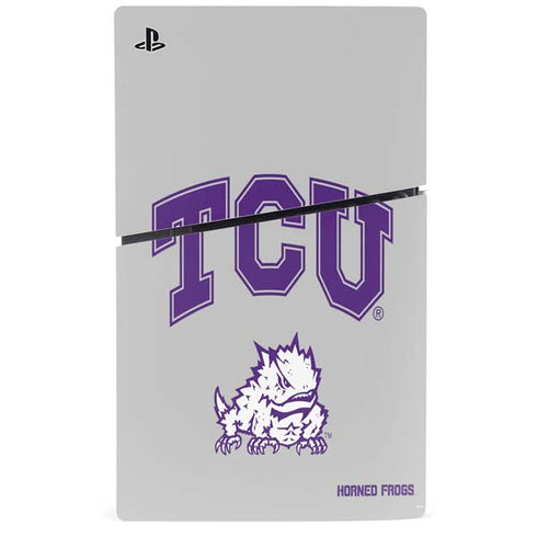 Texas Christian University Horned Frogs Logo Print PS5 Slim Digital Edition Bundle Skin