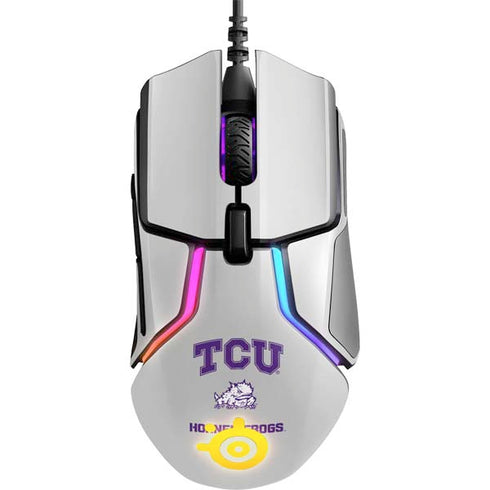 Texas Christian University Horned Frogs Logo Print SteelSeries Rival 600 Gaming Mouse Skin