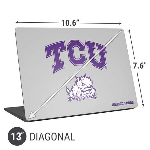 Texas Christian University Horned Frogs Logo Print Universal Laptop 13in (10.6 x 7.6in) Skin