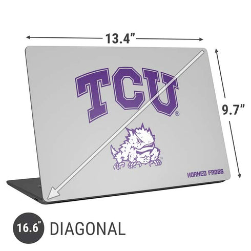 Texas Christian University Horned Frogs Logo Print Universal Laptop 16.6in (13.4 x 9.7in) Skin