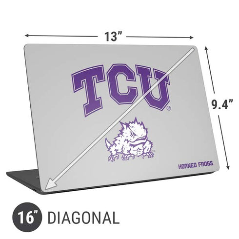 Texas Christian University Horned Frogs Logo Print Universal Laptop 16in (13 x 9.4in) Skin