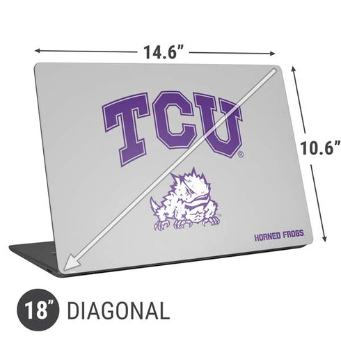 Texas Christian University Horned Frogs Logo Print Universal Laptop 18in (14.6 x 10.6in) Skin