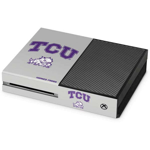 Texas Christian University Horned Frogs Logo Print Xbox One Console Skin