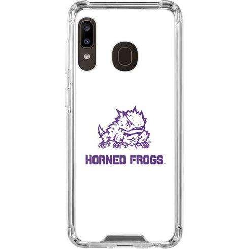 Texas Christian University Horned Frogs TCU Galaxy A30 Clear Case
