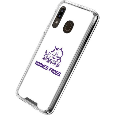 Texas Christian University Horned Frogs TCU Galaxy A30 Clear Case