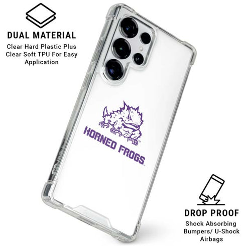 Texas Christian University Horned Frogs TCU Galaxy S26 Ultra Clear Case