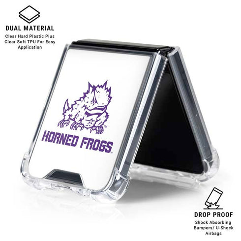 Texas Christian University Horned Frogs TCU Galaxy Z Flip7 Clear Case