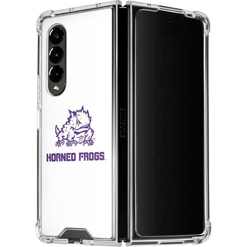 Texas Christian University Horned Frogs TCU Galaxy Z Fold4 5G Clear Case