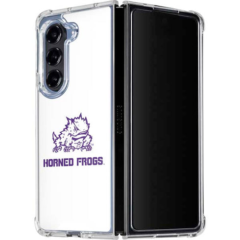 Texas Christian University Horned Frogs TCU Galaxy Z Fold5 5G Clear Case
