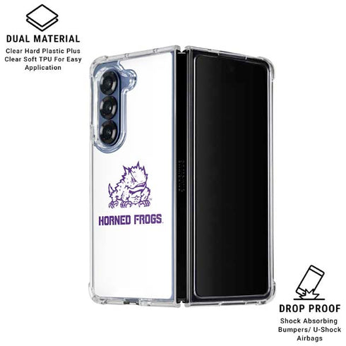 Texas Christian University Horned Frogs TCU Galaxy Z Fold6 Clear Case