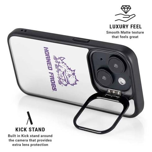 Texas Christian University Horned Frogs TCU iPhone 14 Kickstand Case