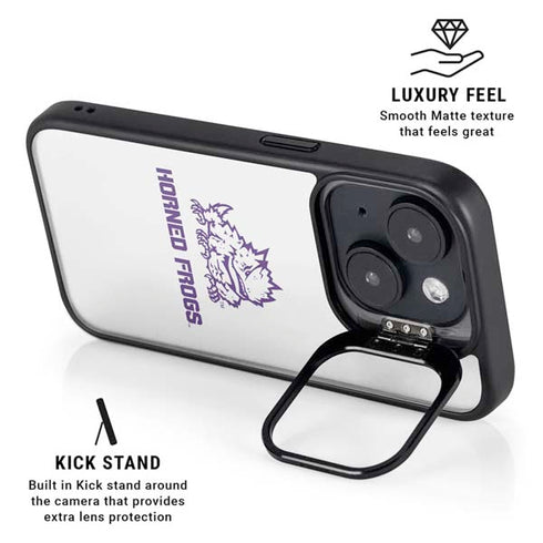 Texas Christian University Horned Frogs TCU iPhone 15 Kickstand Case