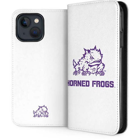 Texas Christian University Horned Frogs TCU iPhone 15 Plus Folio Case