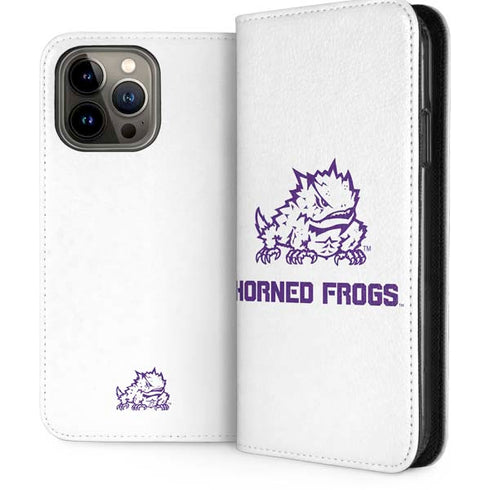 Texas Christian University Horned Frogs TCU iPhone 15 Pro Max Folio Case