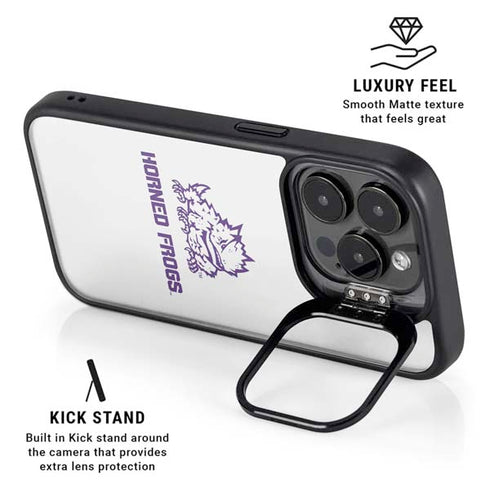 Texas Christian University Horned Frogs TCU iPhone 15 Pro Max Kickstand Case