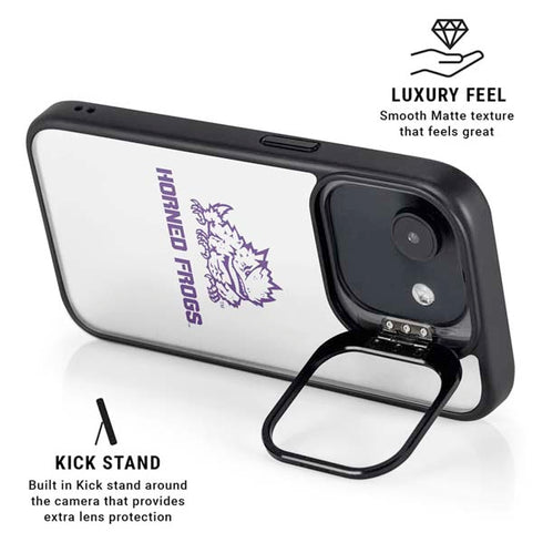 Texas Christian University Horned Frogs TCU iPhone 16e Kickstand Case