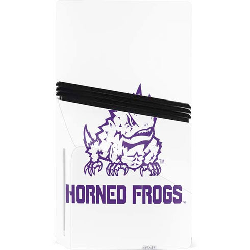 Texas Christian University Horned Frogs TCU PS5 Pro Disk Console Skin