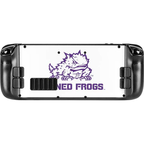 Texas Christian University Horned Frogs TCU Steam Deck Handheld Gaming Computer Skin