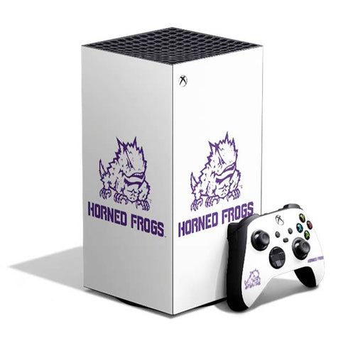 Texas Christian University Horned Frogs TCU XBox Series X Digital Edition Bundle Skin