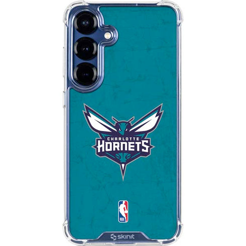NBA Charlotte Hornets Distressed Galaxy S25 FE Clear Case