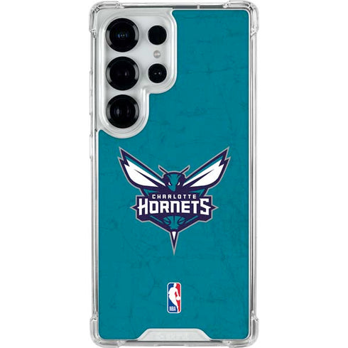 NBA Charlotte Hornets Distressed Galaxy S26 Ultra Clear Case