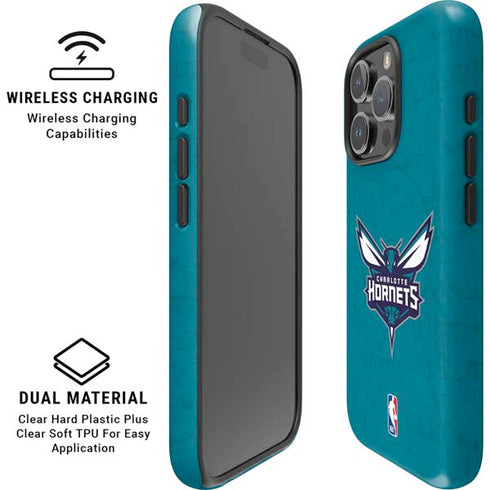 NBA Charlotte Hornets Distressed iPhone 16 Pro Magsafe Impact Case