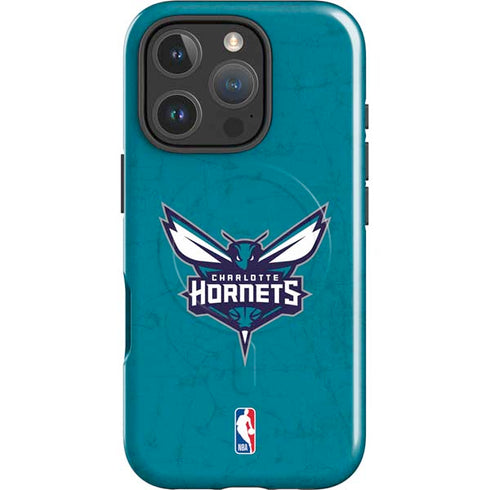 NBA Charlotte Hornets Distressed iPhone 16 Pro Max Magsafe Impact Case
