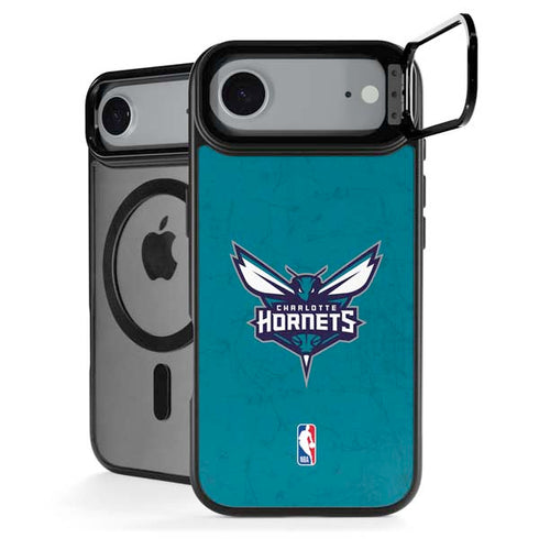 NBA Charlotte Hornets Distressed iPhone 17 Air Kickstand Case