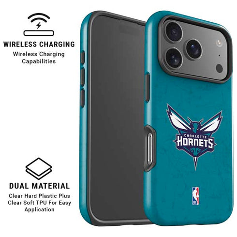 NBA Charlotte Hornets Distressed iPhone 17 Pro Magsafe Impact Case