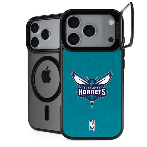 NBA Charlotte Hornets Distressed iPhone 17 Pro Max Kickstand Case