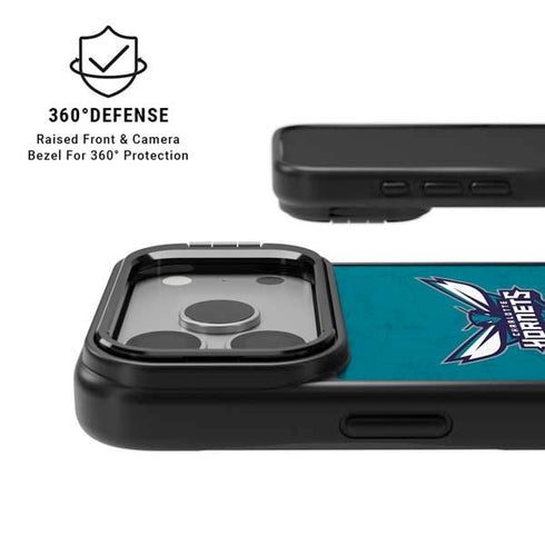 NBA Charlotte Hornets Distressed iPhone 17 Pro Max Kickstand Case