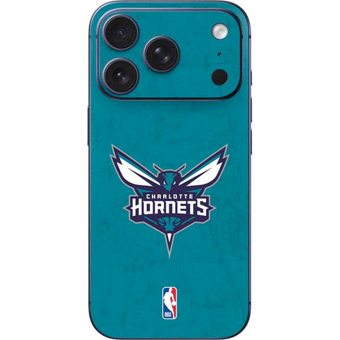 NBA Charlotte Hornets Distressed iPhone 17 Pro Skin
