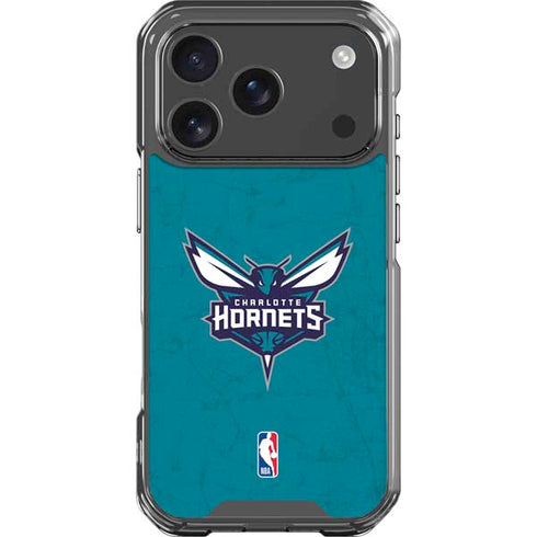 NBA Charlotte Hornets Distressed iPhone 18 Pro Clear Case